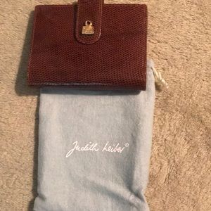Judith Leiber snakeskin wallet/address book